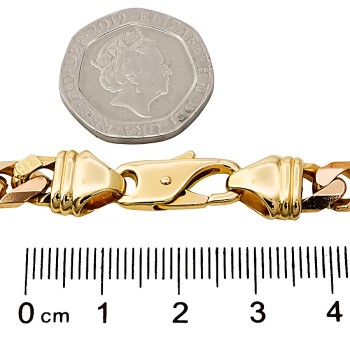 9ct gold 28g 9 inch curb Bracelet